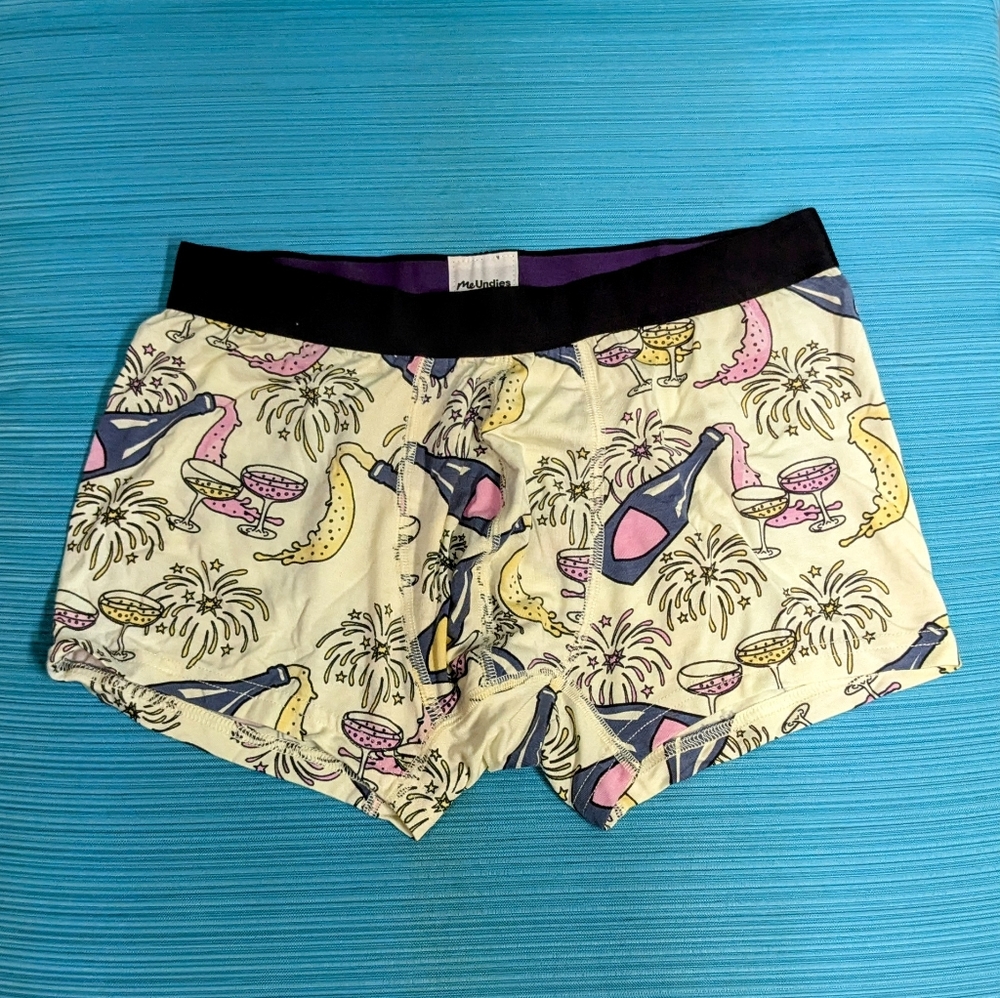 NWT MeUndies New Year's Eve Print Trunks - Medium